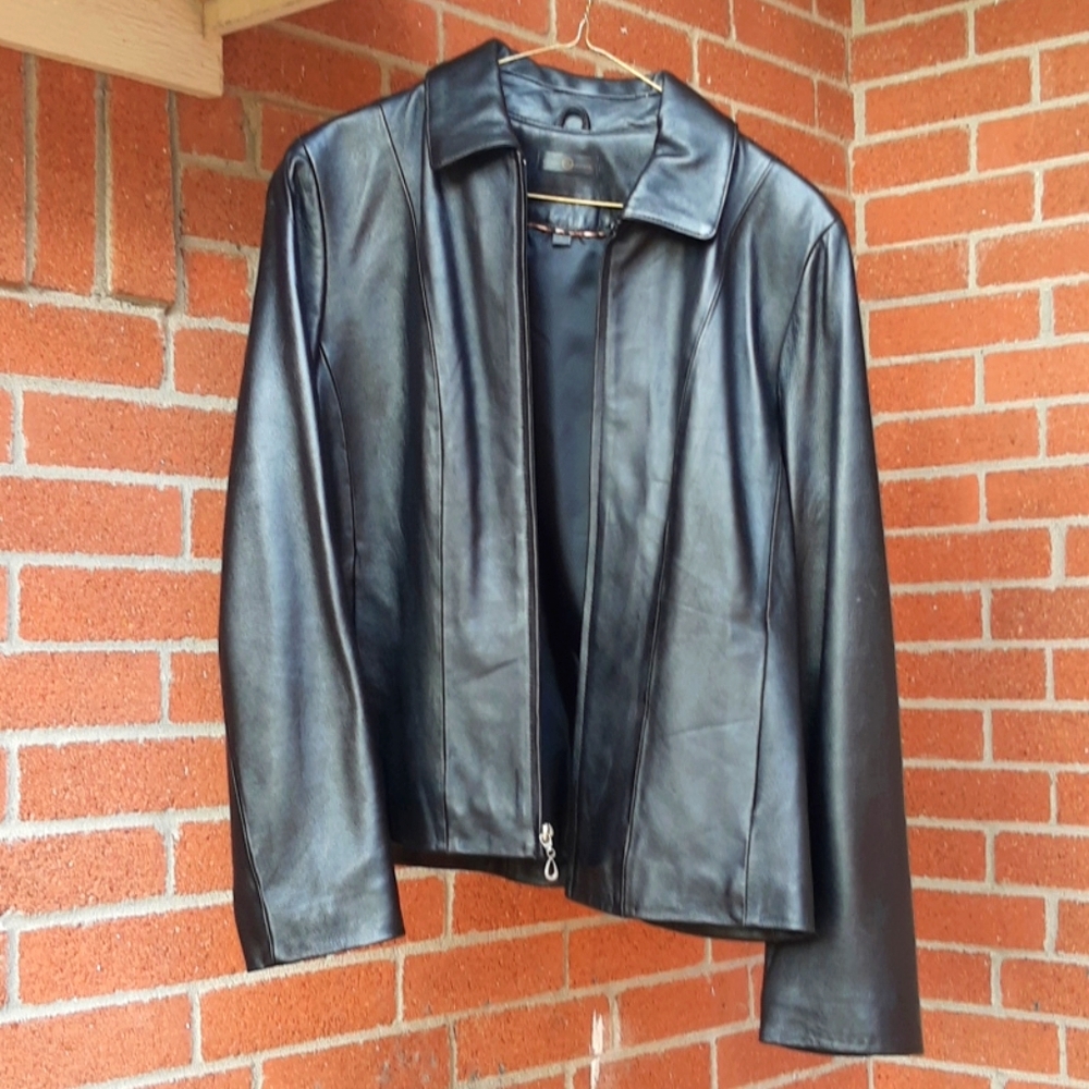 Leather coat